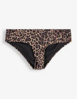 Badehose - Allover-Print - braun