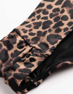 Badehose - Allover-Print - braun
