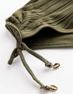 Badehose - Strukturiertes Material - dunkelgrün