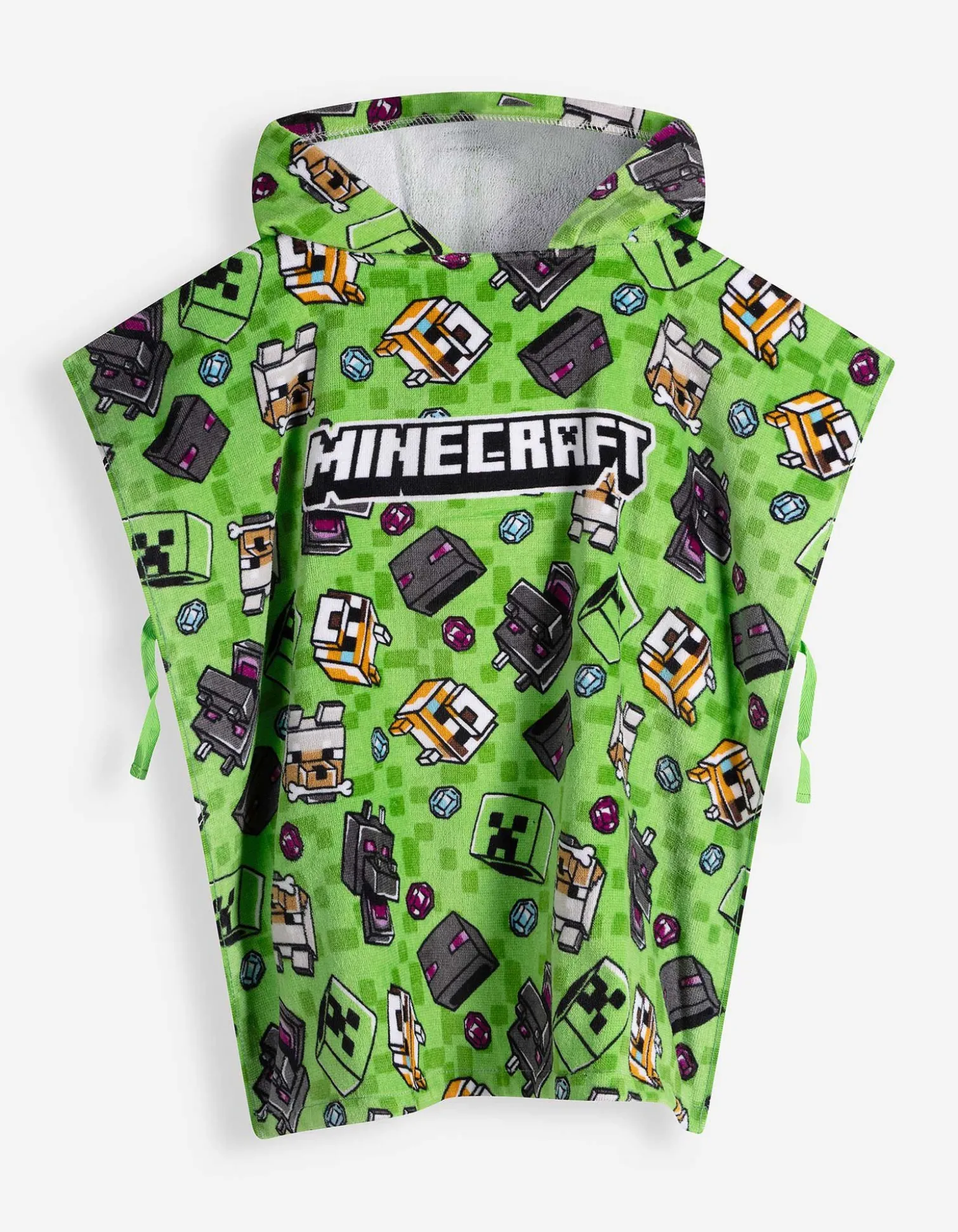 Badeponcho - Minecraft - weiß