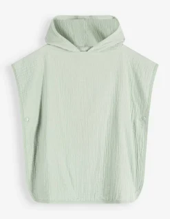 Badeponcho - Musselin - dunkelblau