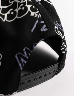 Basecap - Allover-Print - schwarz