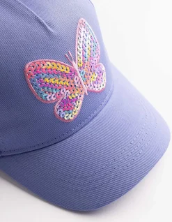 Basecap - Paillettenbesatz - lila