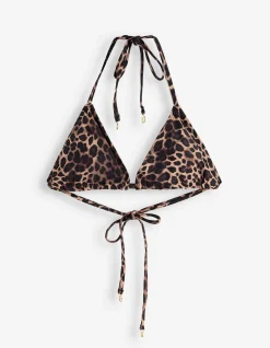 Bikinitop - Leopardenmuster - braun