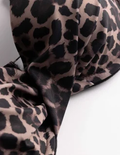 Bikinitop - Leopardenmuster - braun