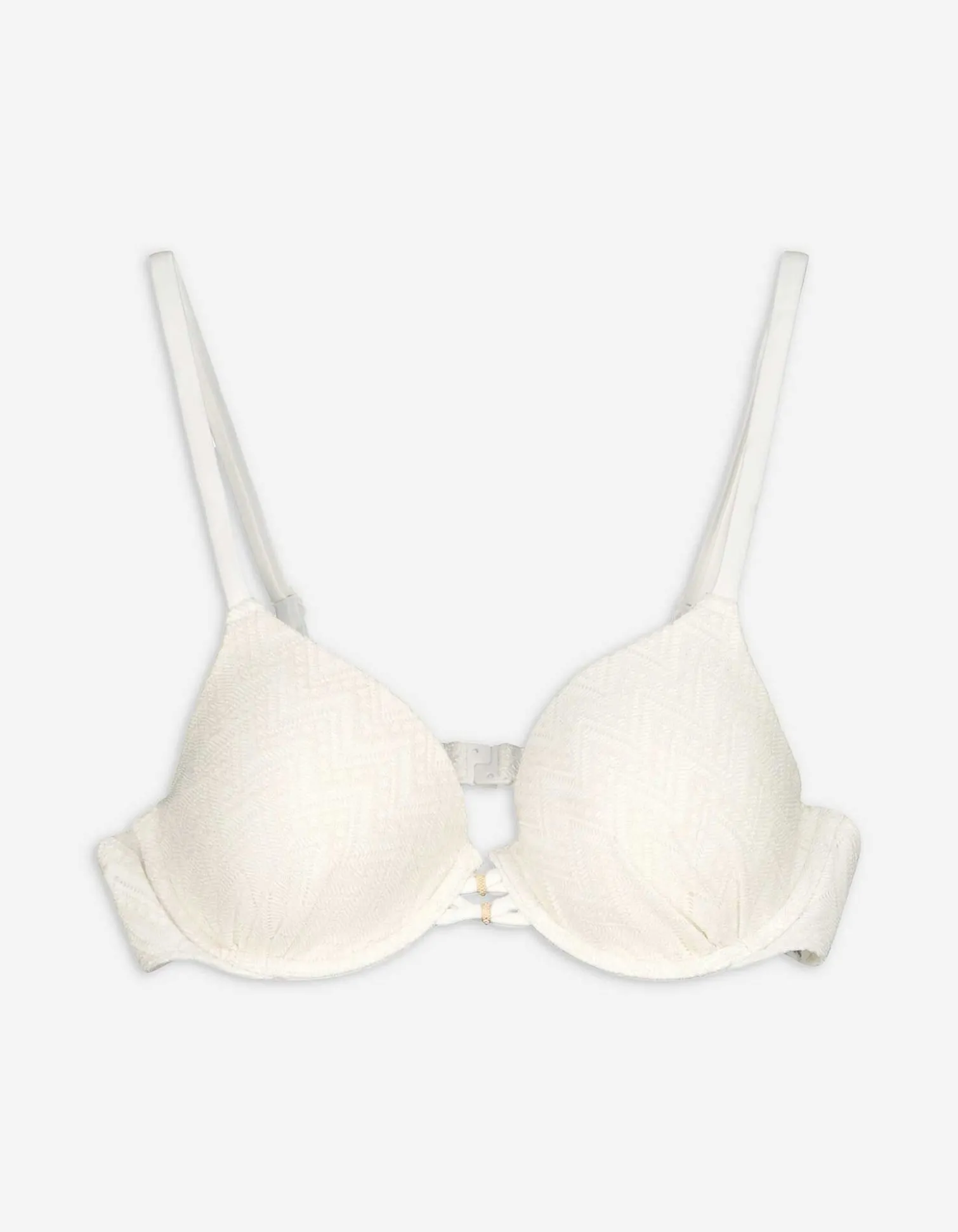 Bikinitop - Lurex - weiß