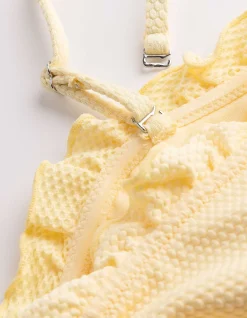 Bikinitop - Strukturiertes Material - hellgelb