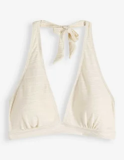 Bikinitop - Strukturiertes Material - beige