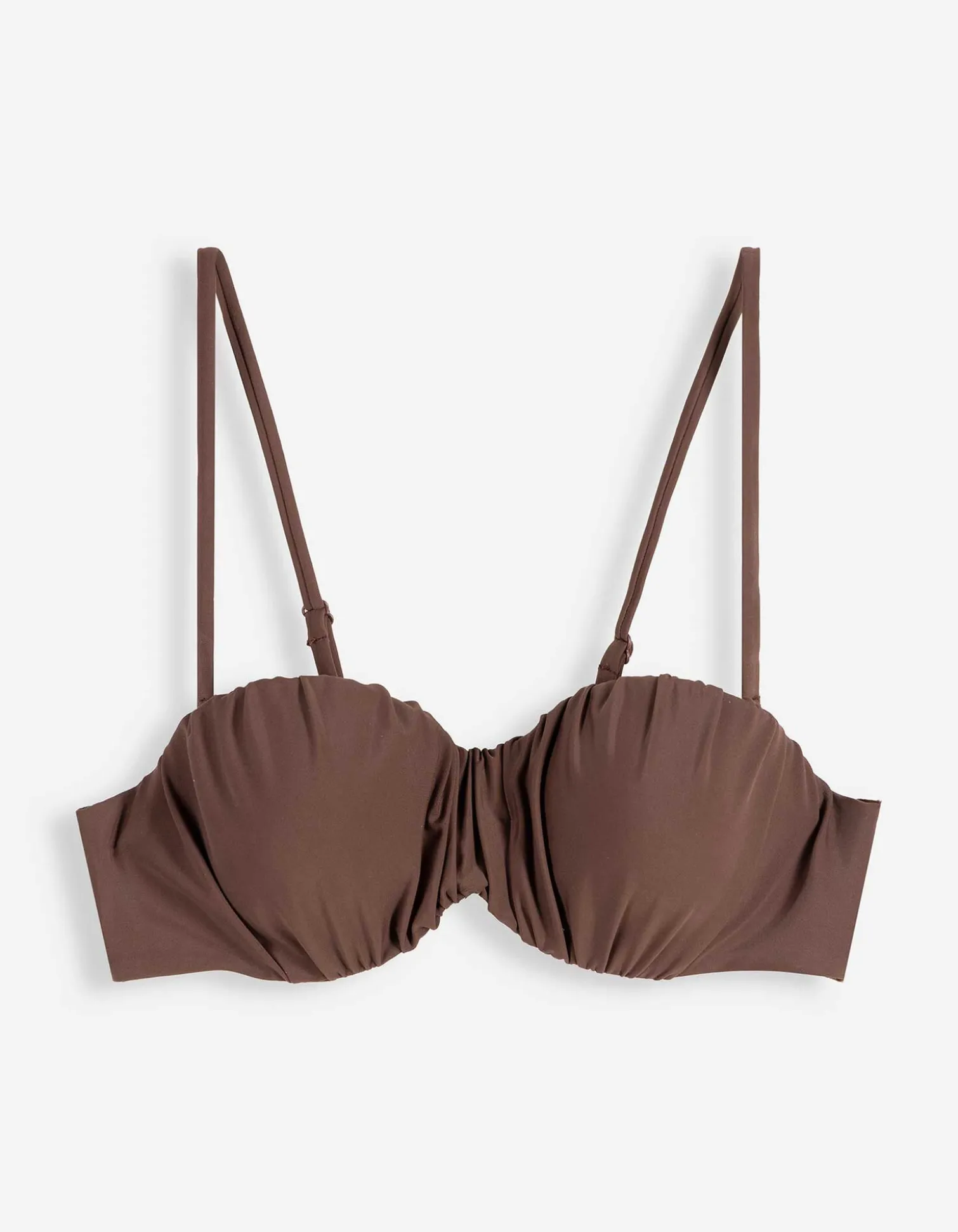 Bikinitop - Verstellbare Träger - braun