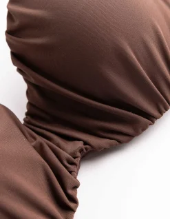 Bikinitop - Verstellbare Träger - braun