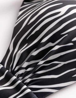 Bikinitop - Zebramuster - schwarz