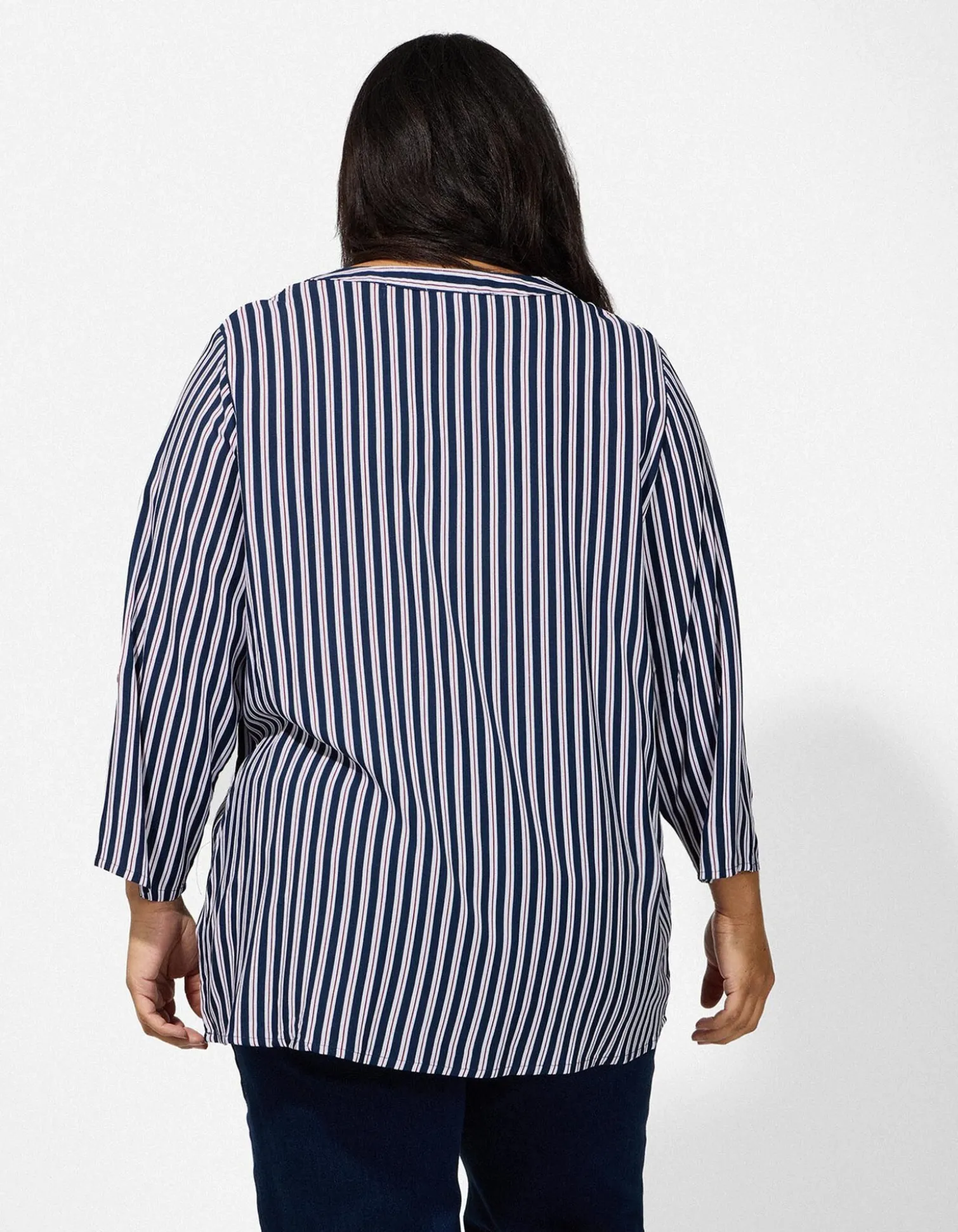 Bluse - Allover-Muster - dunkelblau
