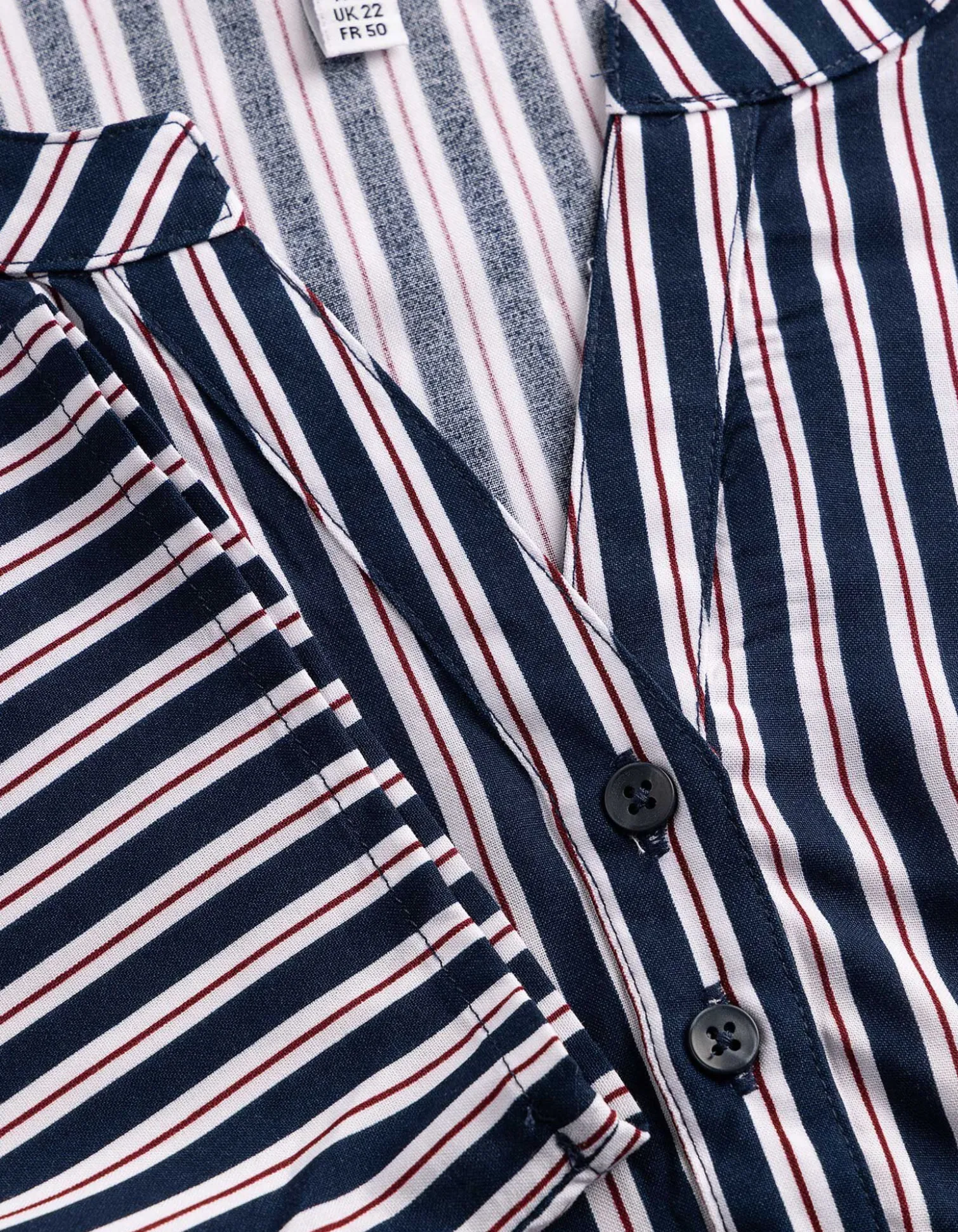 Bluse - Allover-Muster - dunkelblau