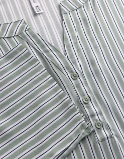 Bluse - Allover-Muster - türkis
