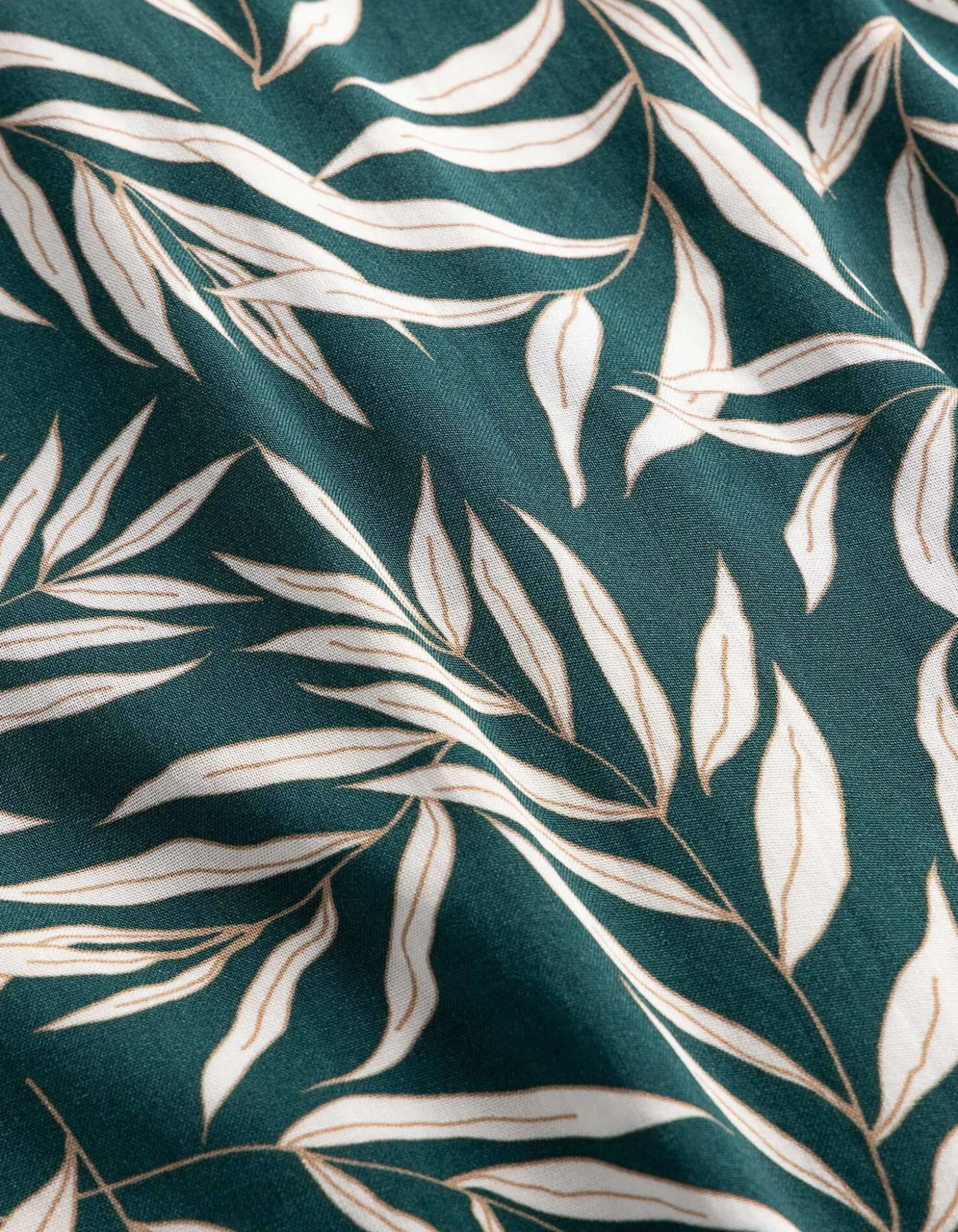 Bluse - Allover-Print - dunkelgrün