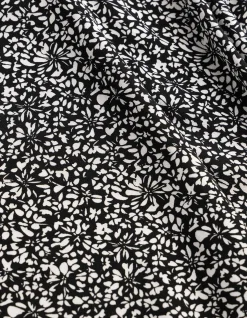 Bluse - Allover-Print - schwarz