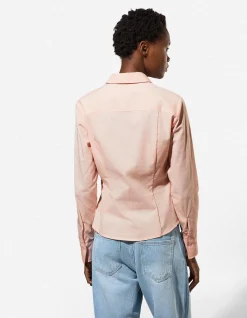 Bluse - Baumwoll-Mix - rosa