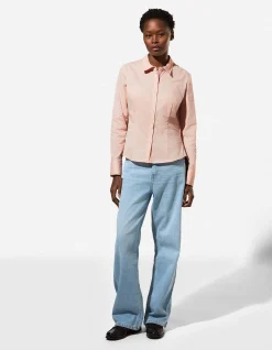 Bluse - Baumwoll-Mix - rosa