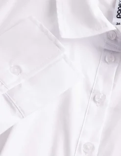 Bluse - Baumwoll-Mix - weiß