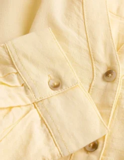 Bluse - Brusttasche - gelb