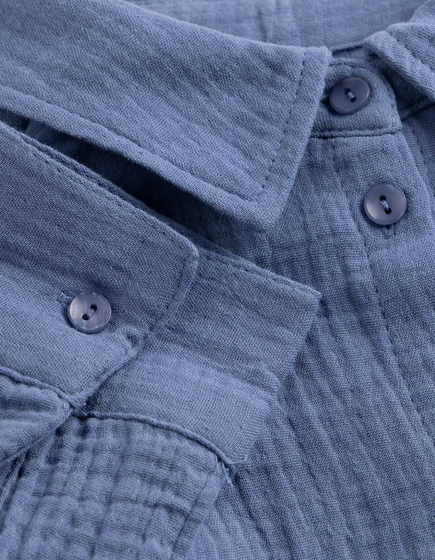 Bluse - einfarbig - blau