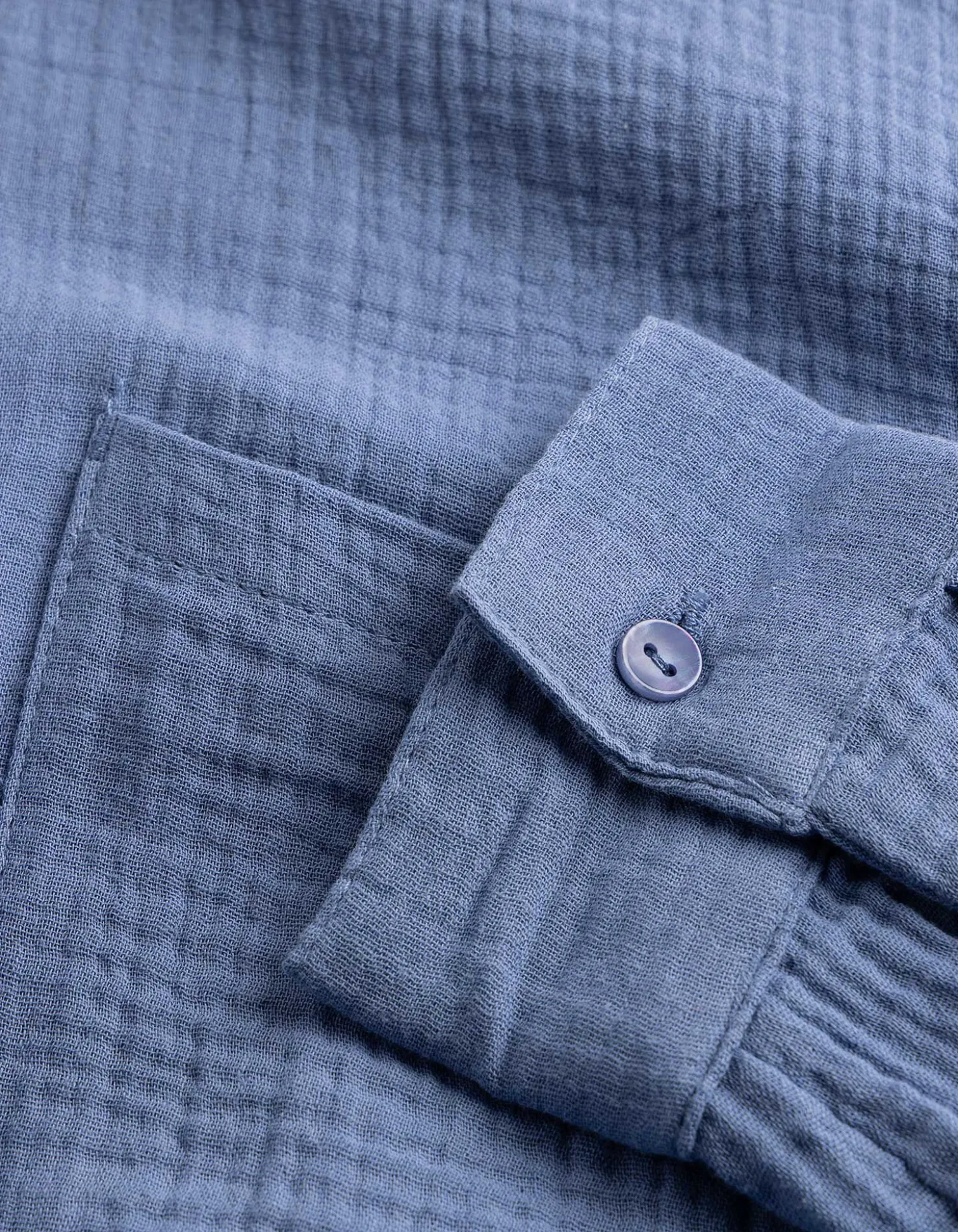 Bluse - einfarbig - blau