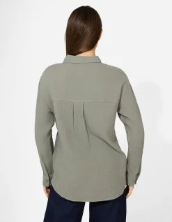Bluse - einfarbig - grün