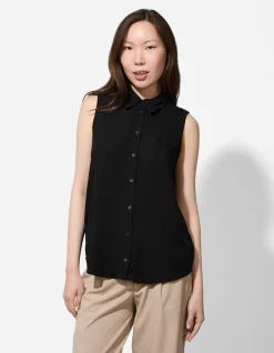 Bluse - einfarbig - schwarz