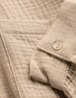Bluse - Musselin - beige