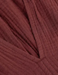 Bluse - Musselin - dunkelbraun