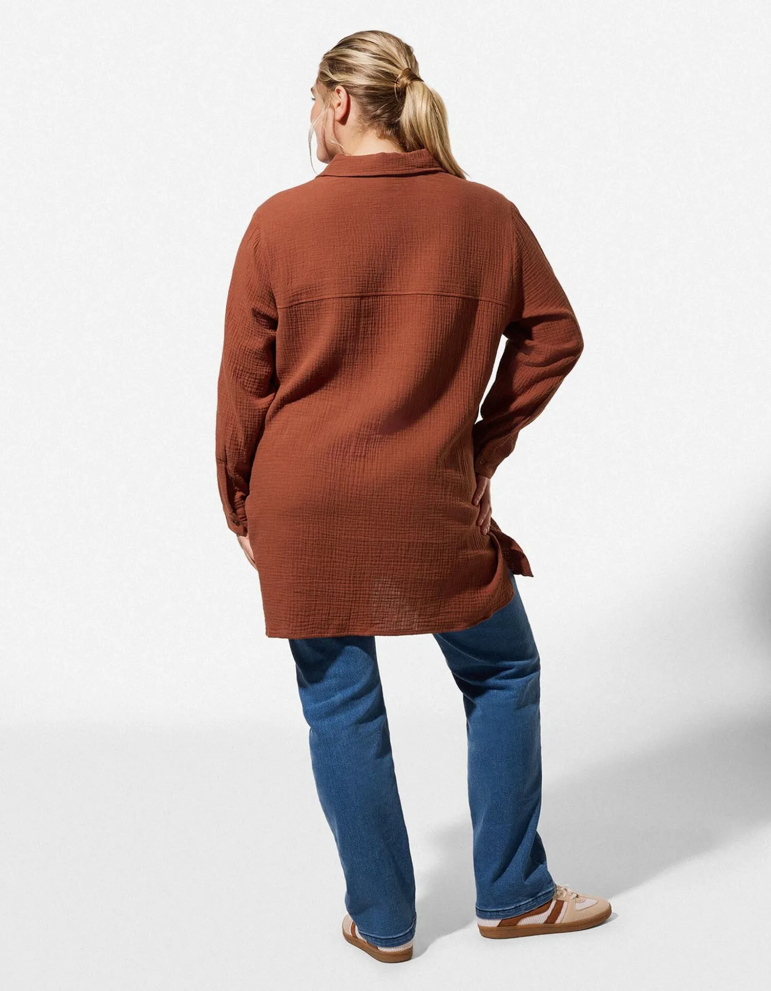 Bluse - Musselin - dunkelrot