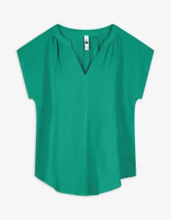 Bluse - Musselin - grün