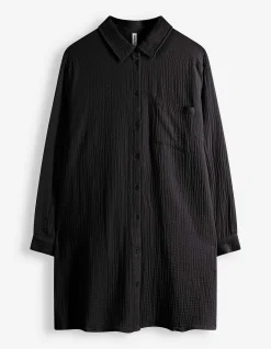 Bluse - Musselin - schwarz