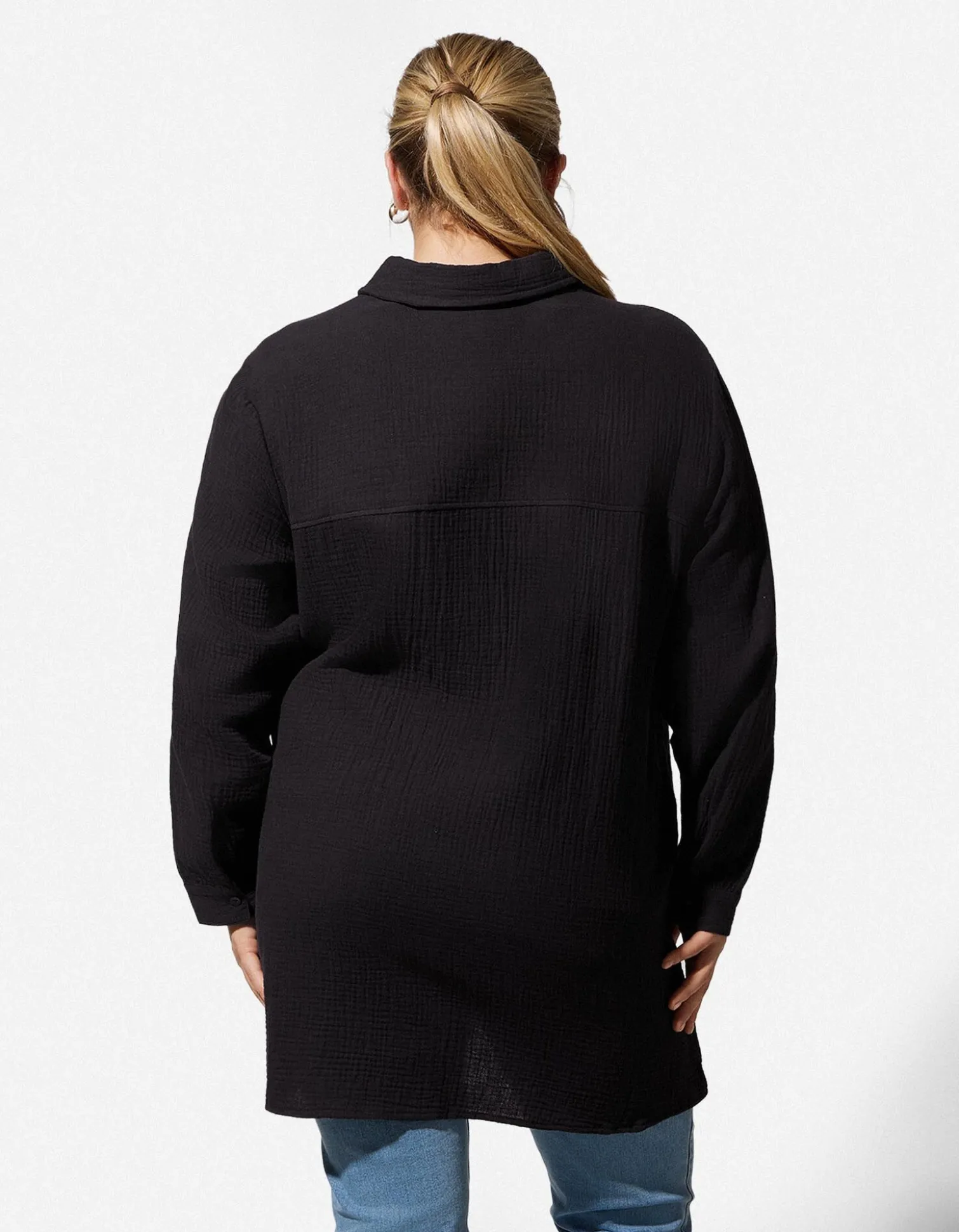 Bluse - Musselin - schwarz
