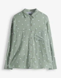 Bluse - Musselin - türkis