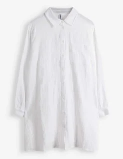 Bluse - Musselin - weiß
