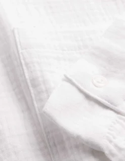 Bluse - Musselin - weiß