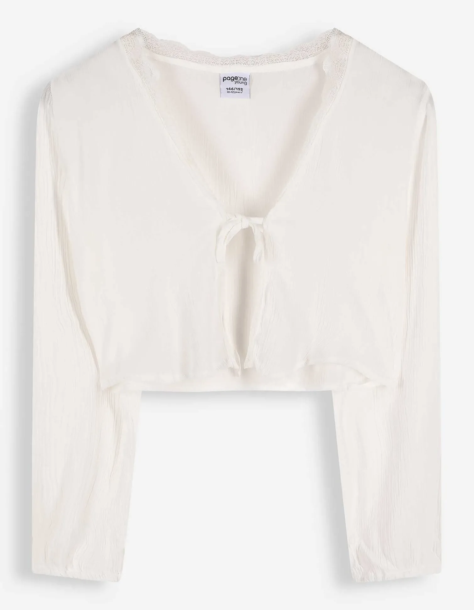 Bluse - Spitzenbesatz - weiß