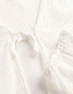Bluse - Spitzenbesatz - weiß