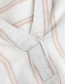 Bluse - Streifen - beige
