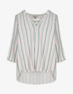 Bluse - Streifen - weiß