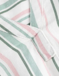 Bluse - Streifen - weiß
