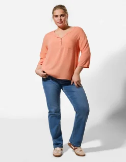 Bluse - Viskose - orange