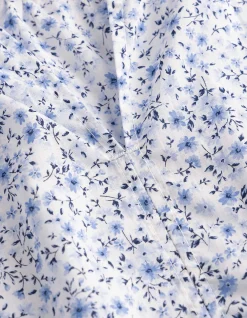 Blusenshirt - Allover-Print - hellblau