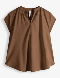 Blusenshirt - einfarbig - braun