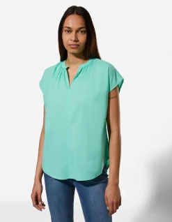 Blusenshirt - einfarbig - grün