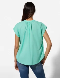 Blusenshirt - einfarbig - grün