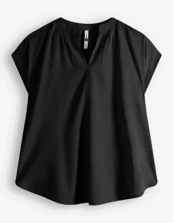 Blusenshirt - einfarbig - schwarz