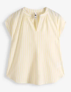 Blusenshirt - Streifen - hellgelb