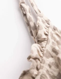 Blusentop - Allover-Print - beige
